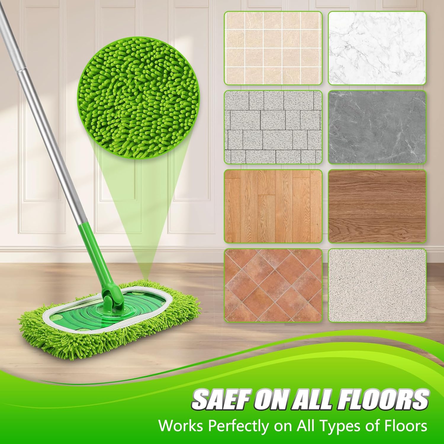Reusable Microfiber Mop Pads for Swiffer