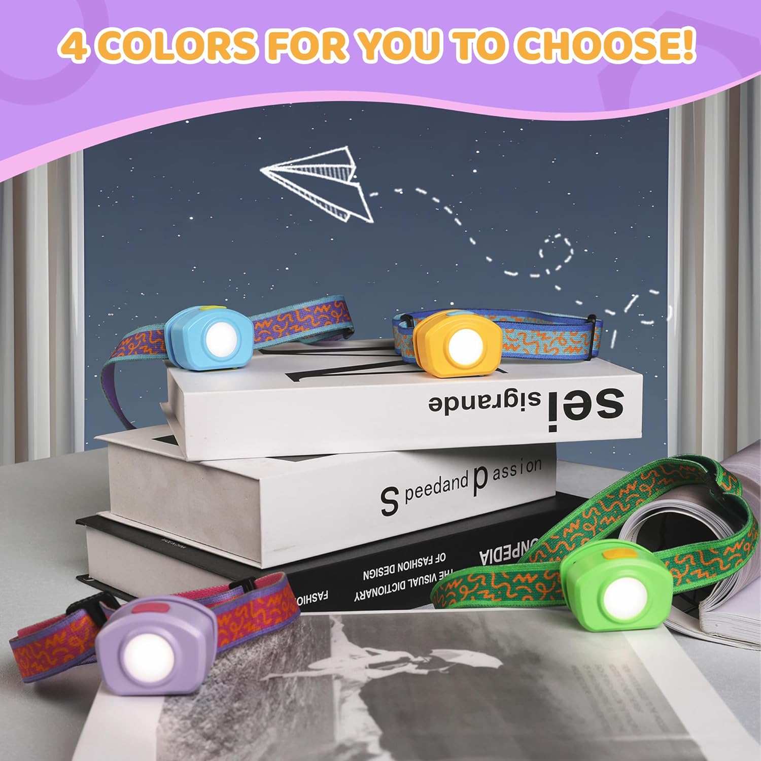 350 Lumens Rechargeable Headlamp with Lights