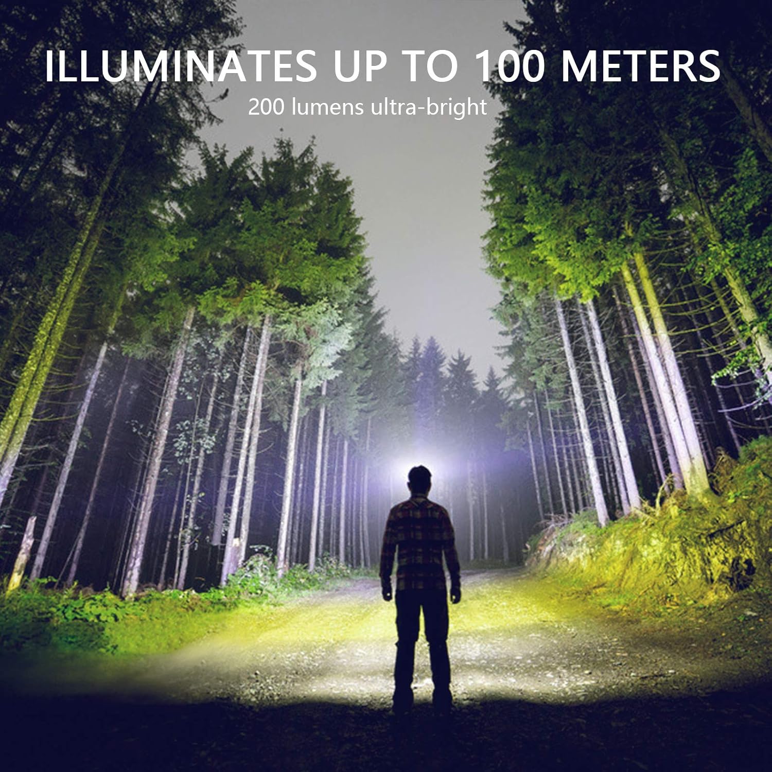 Vekkia Ultra Bright LED Headlamp Bright Charged Rechargeable Waterproof