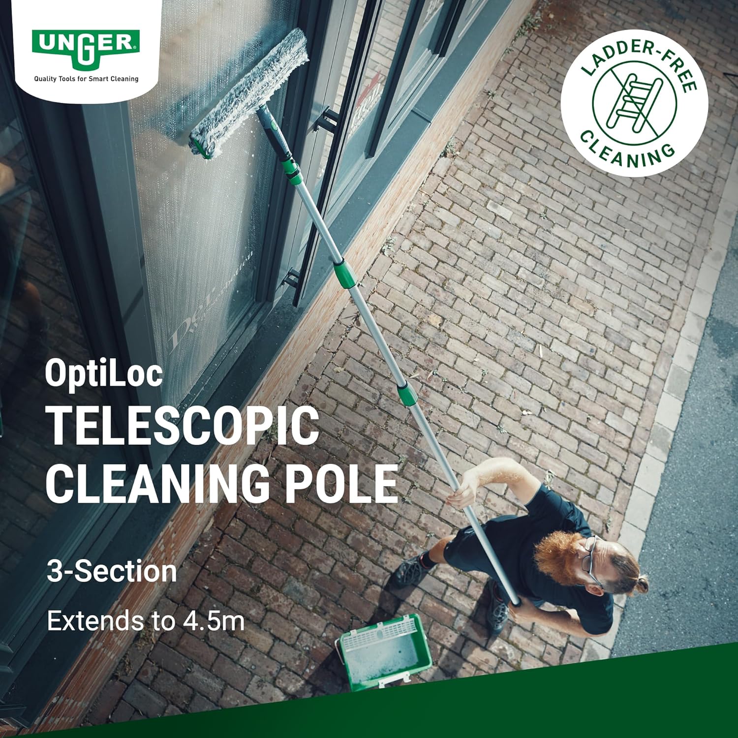 Unger Aluminum Mop Pole with OptiLoc