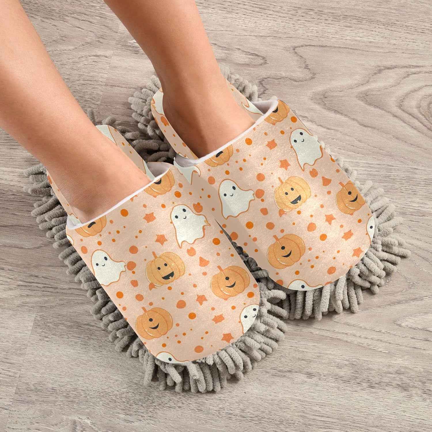 Zhirexin Spooky Kitchen Cleaning Slippers