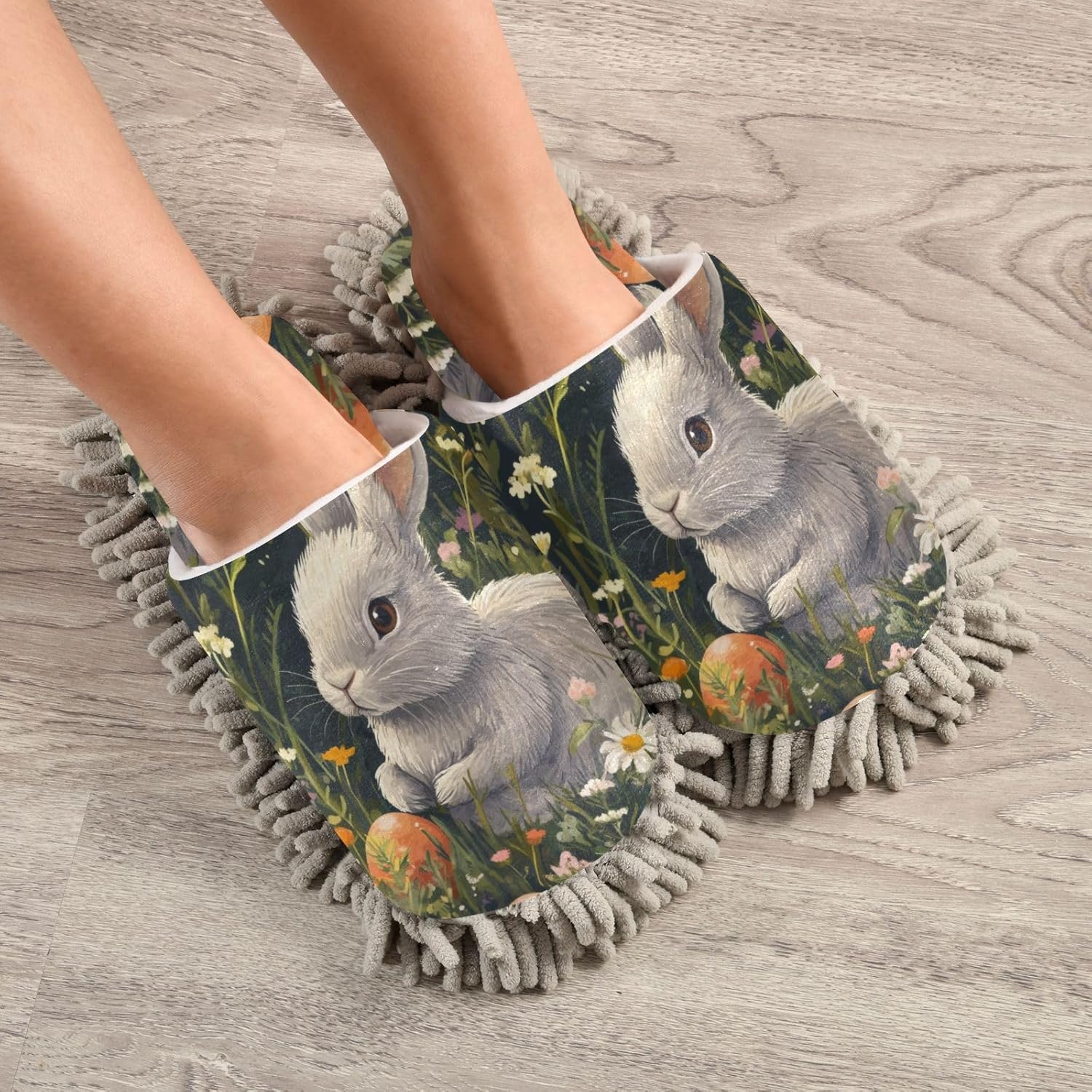 Bunny Style Microfiber Mop Slippers