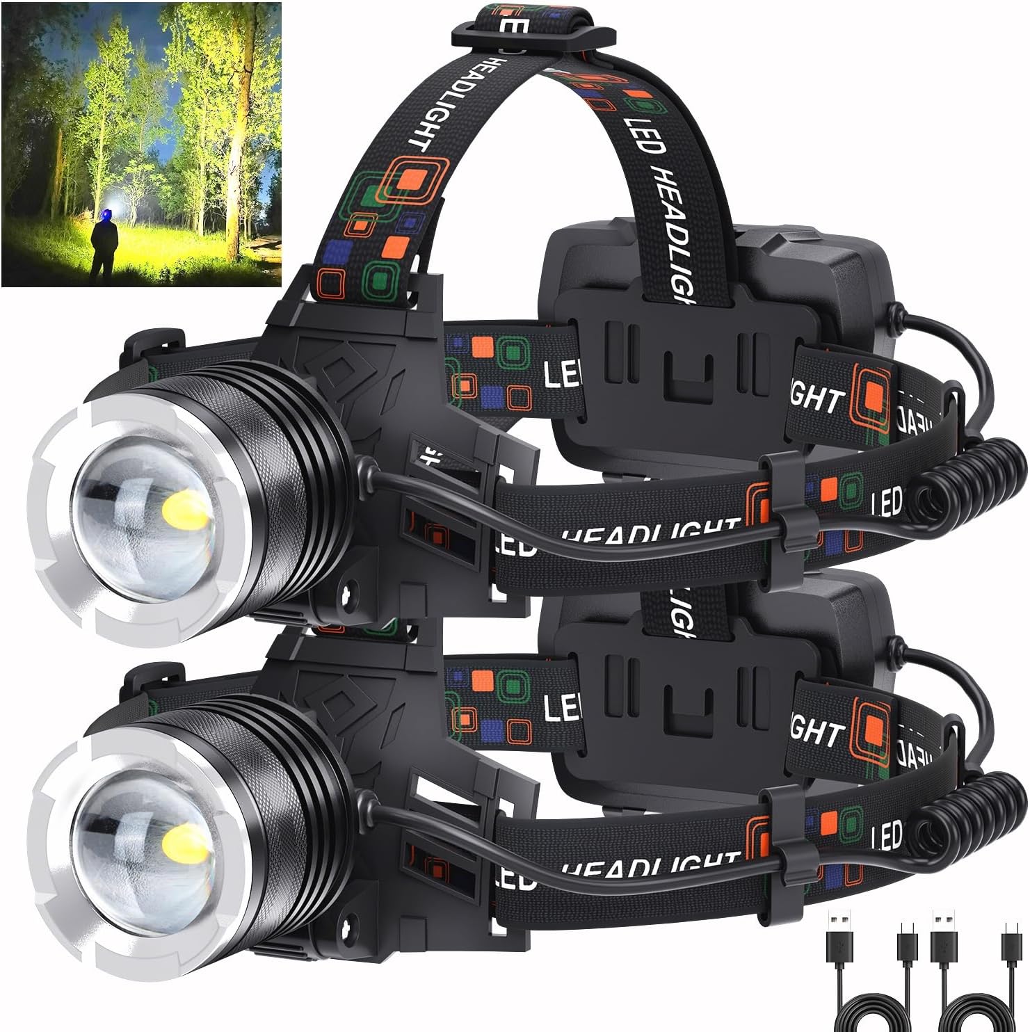Bright Durable Rechargeable Headlamp