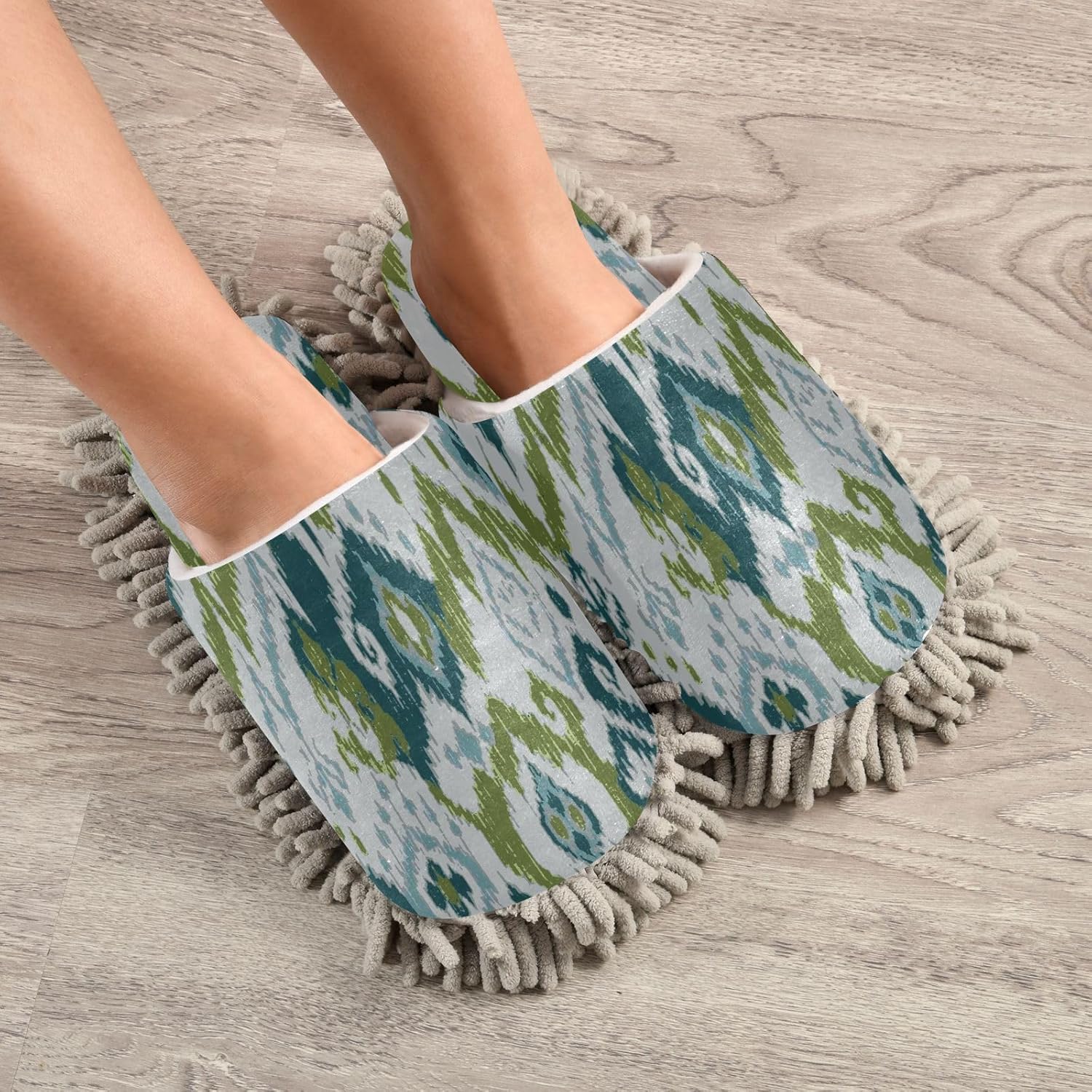 Kigai Microfiber Slippers Aztec Ikat Pattern