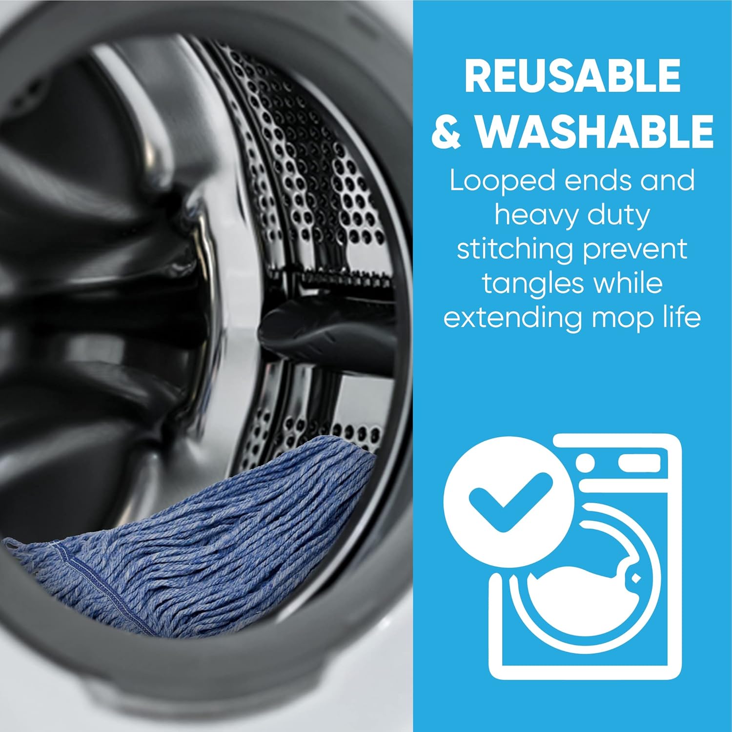 20oz Heavy Duty Mop Head Replacement 4 Pack