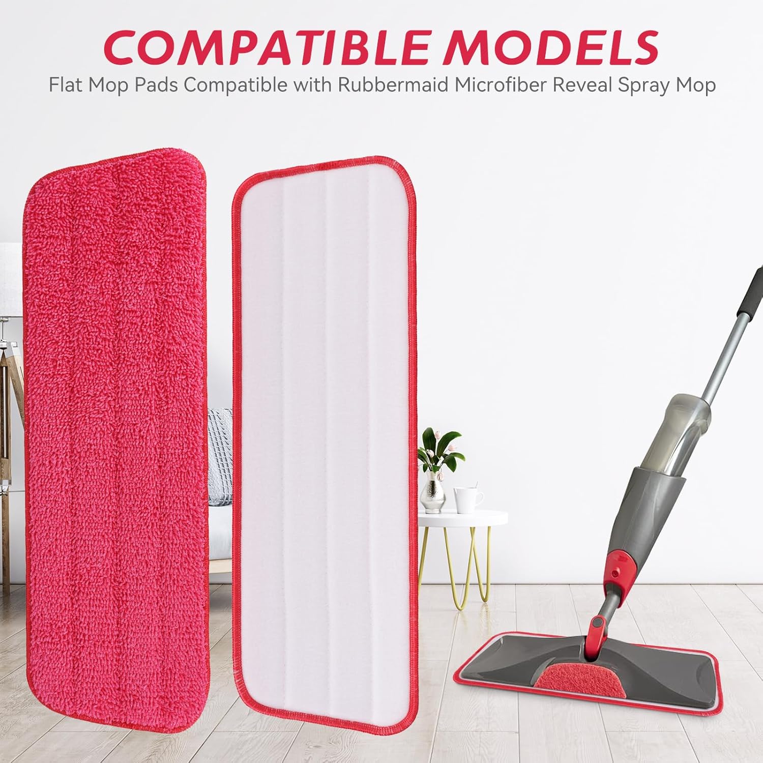 Reusable Microfiber Mop Pad for Rubbermaid Reveal Mops