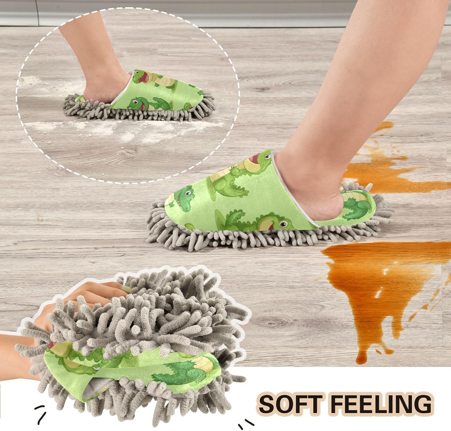 Healthy Mopping Experience Microfiber Slippers for MenWomen