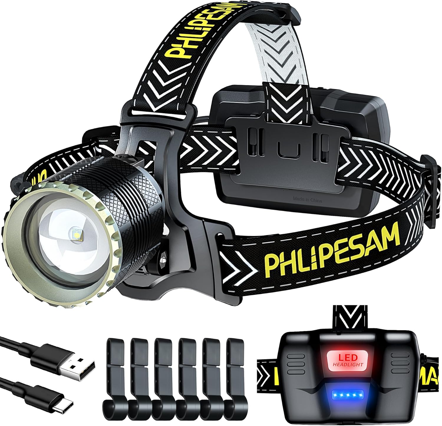 Ultimate 150000 Lumens Headlamp for Camping Hiking