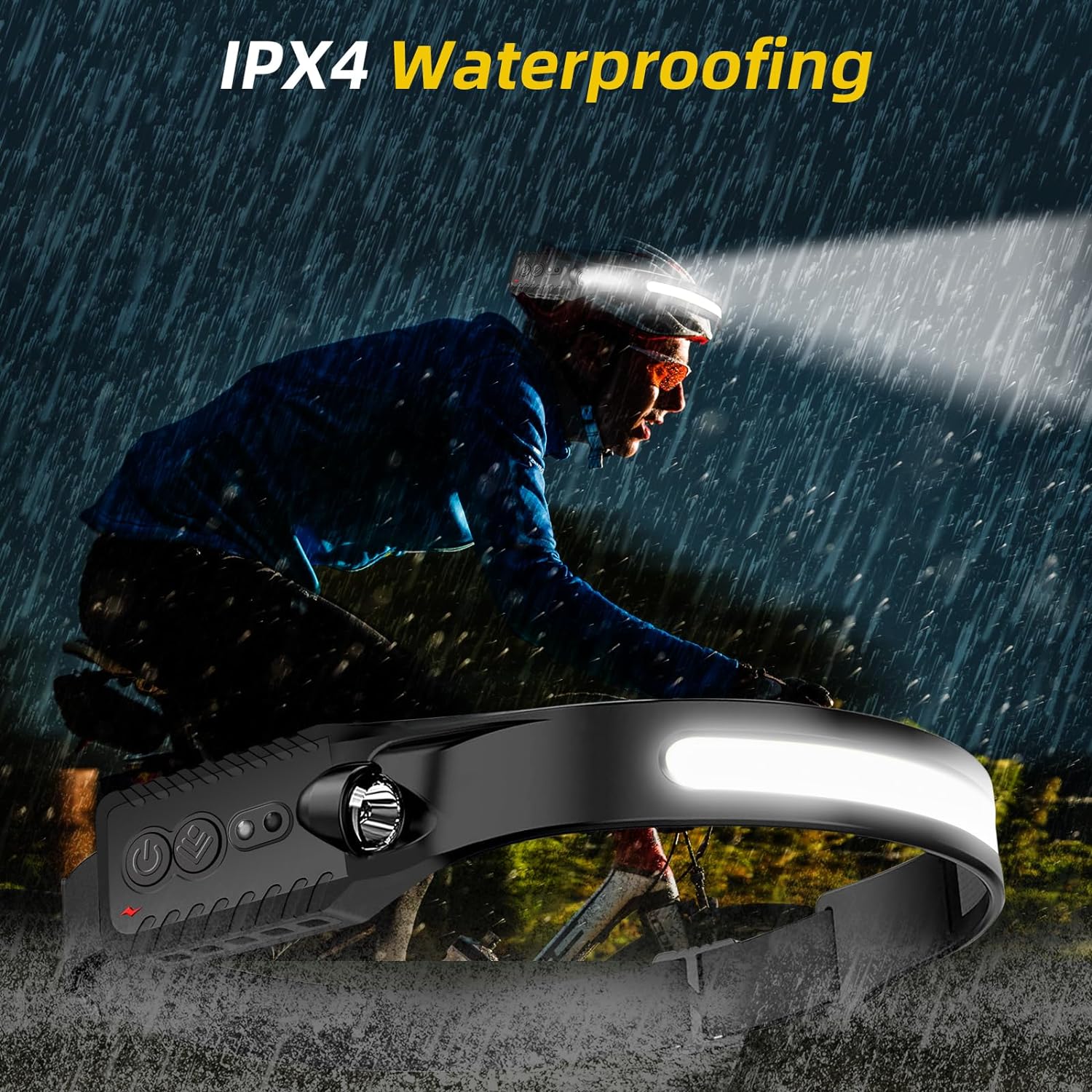 Rechargeable LED Headlamp with 230 Wide Beam