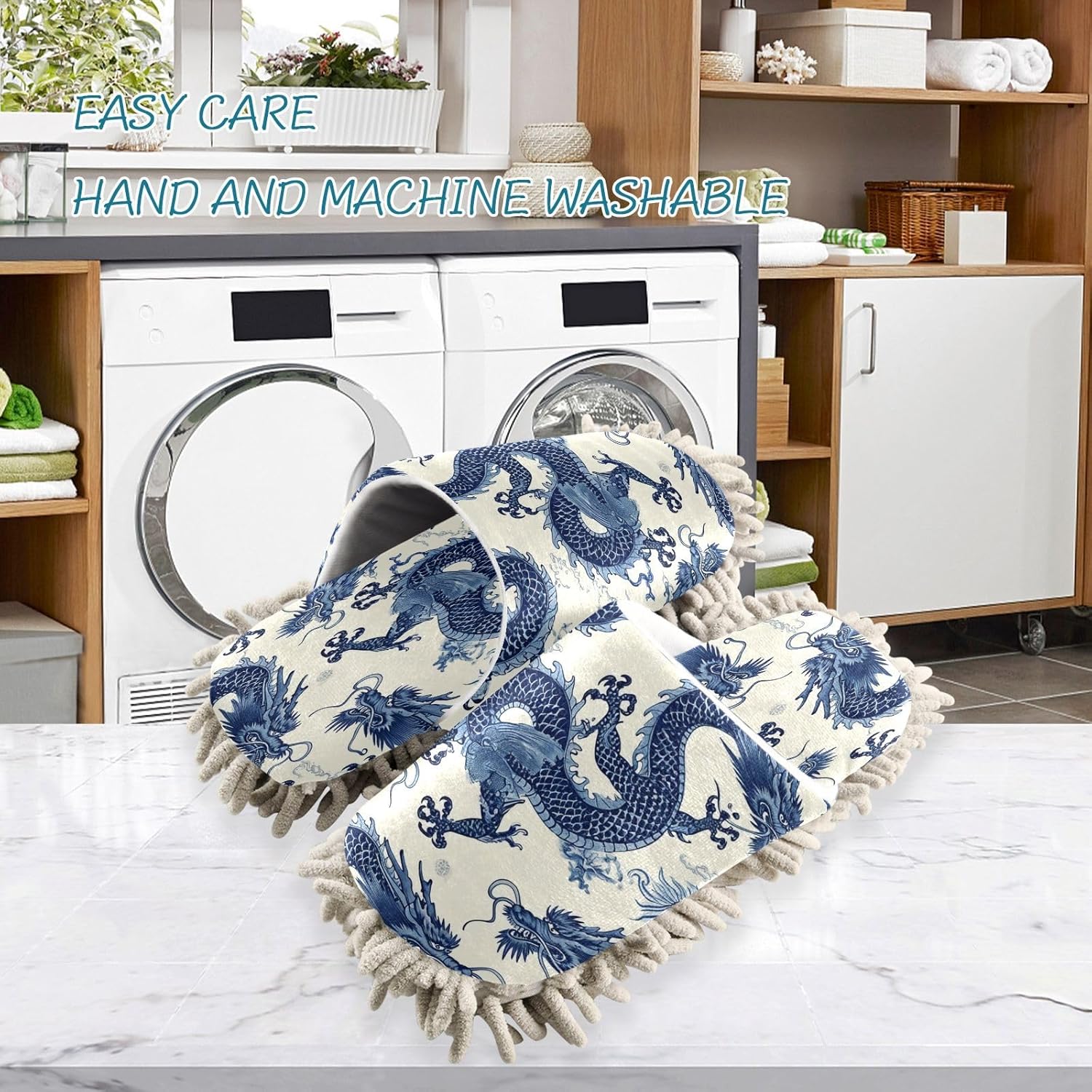 Blue Dragons Kitchen Cleaning Slippers