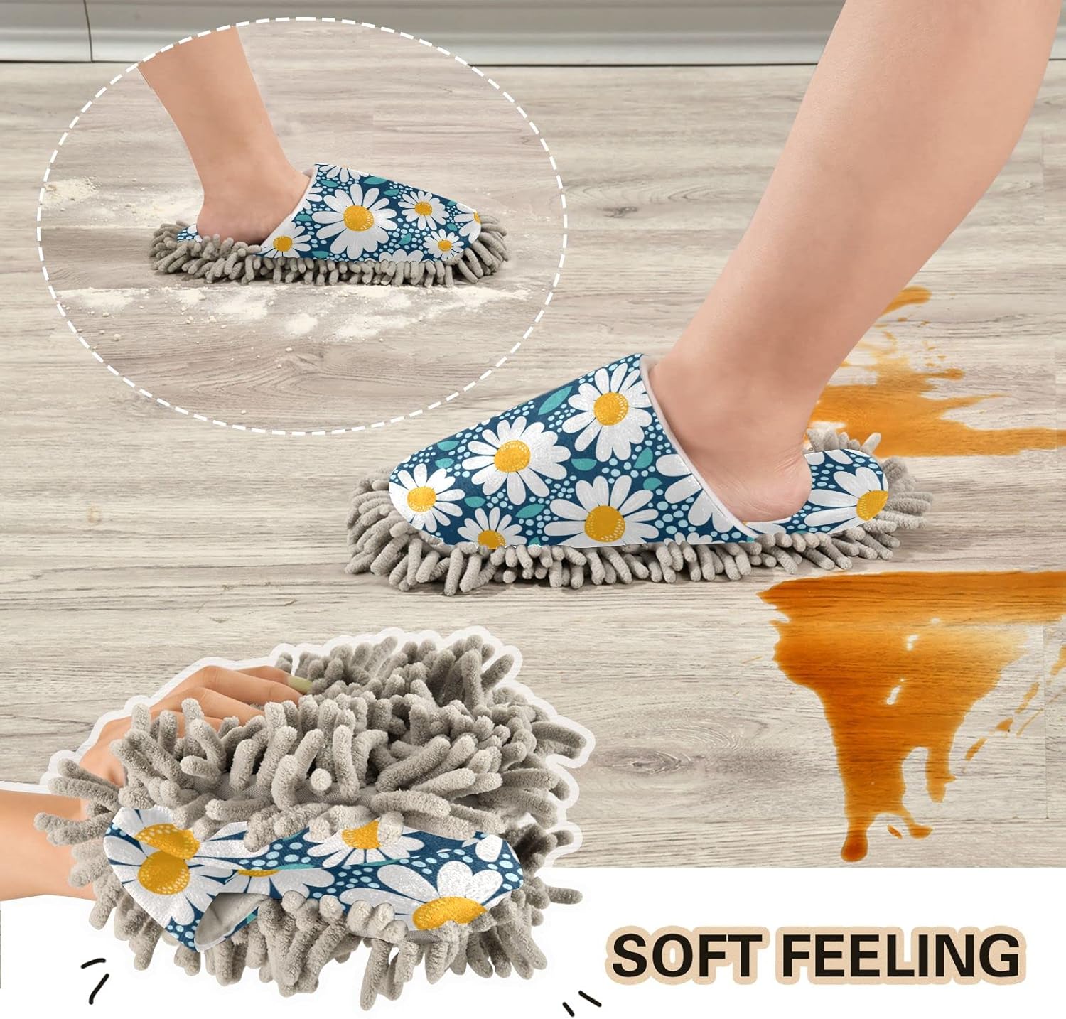Kigai Microfiber Slippers - Soft Washable Floor Mops for MenWomen