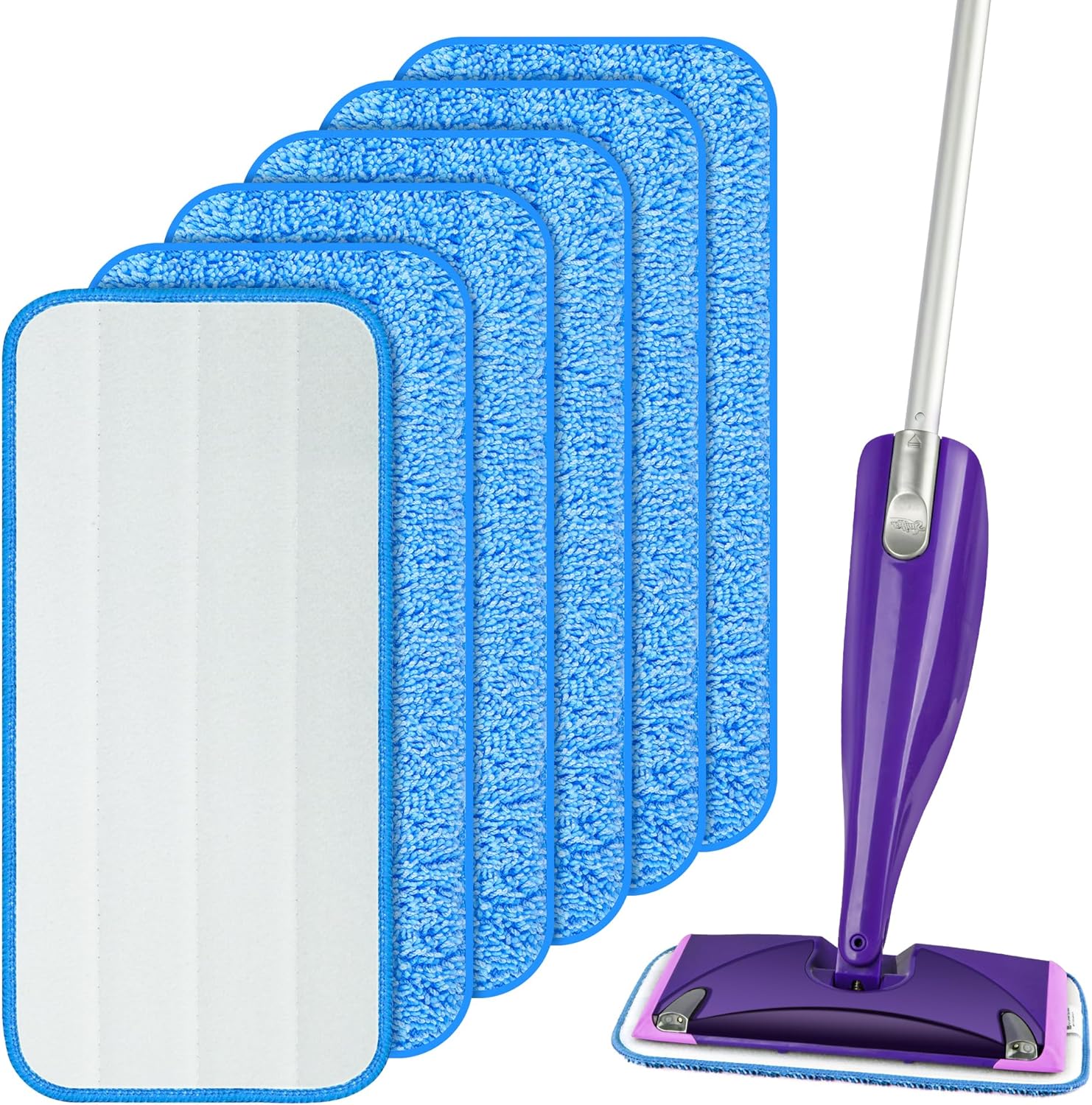 Reusable Microfiber Mop Pads for Swiffer Wet Jet Dry Use