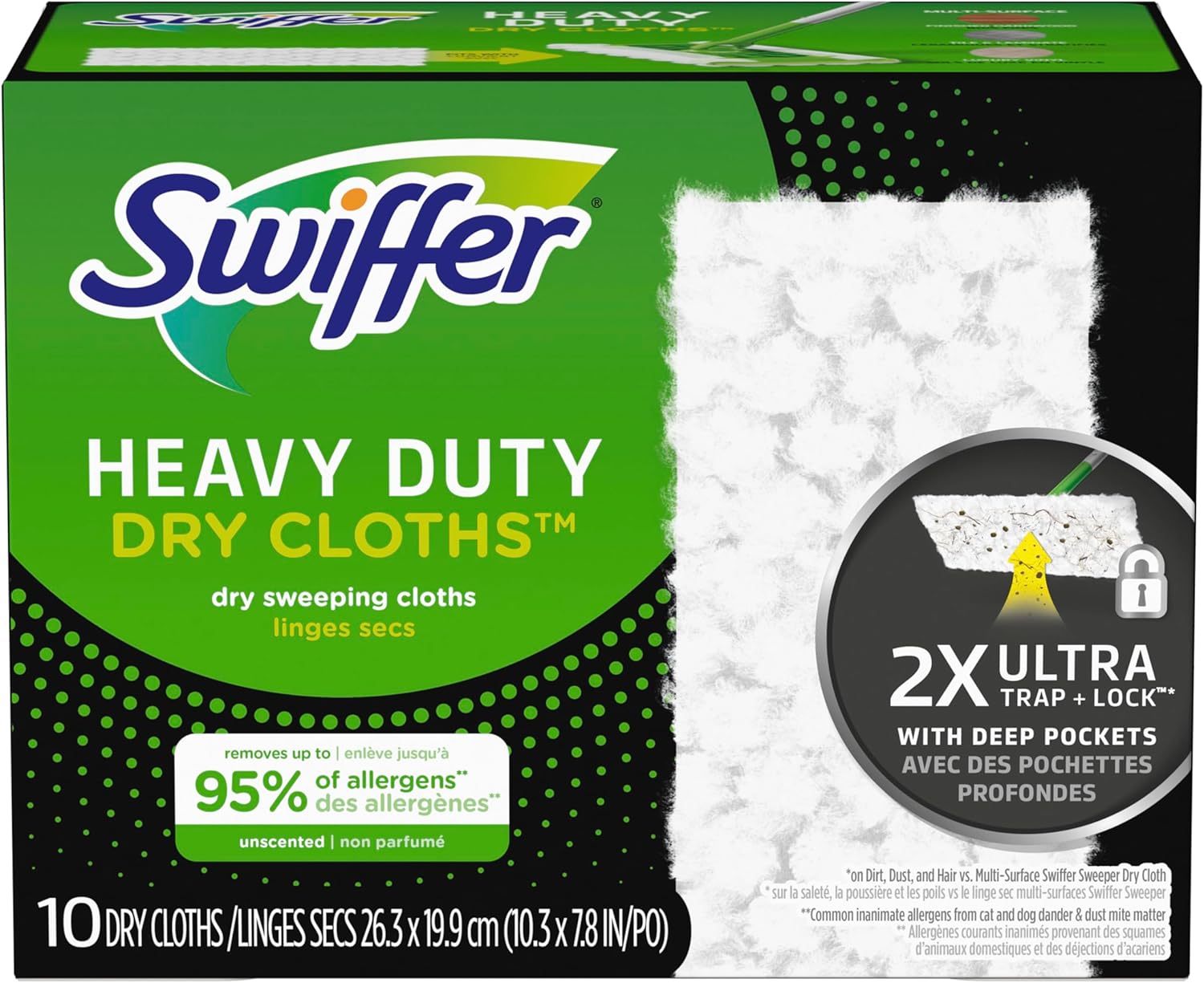 Swiffer Dry Sweeping Cloths - Heavy Duty 10-Pack