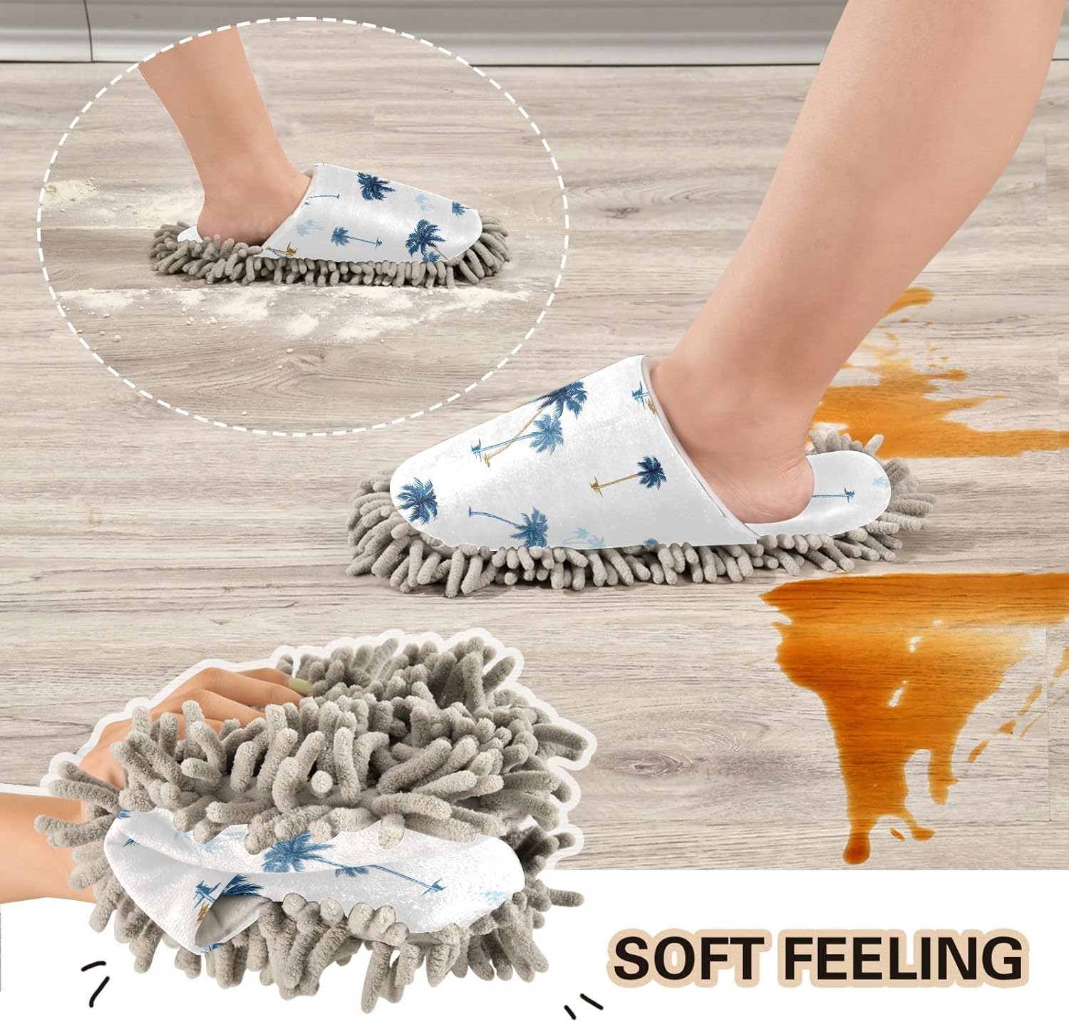 Kigai Microfiber Slippers Premium Floor Cleaner for Home Pets