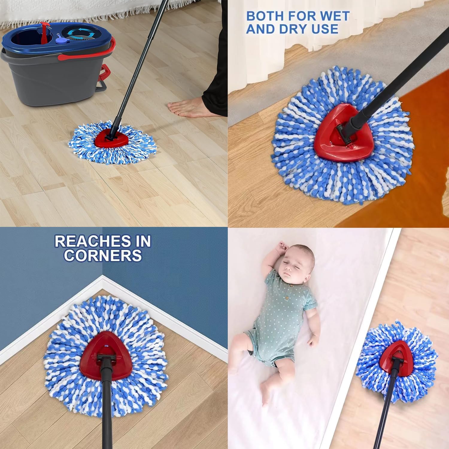 High-Quality Spin Mop Heads for Ocedar RinseClean 2 Tank System