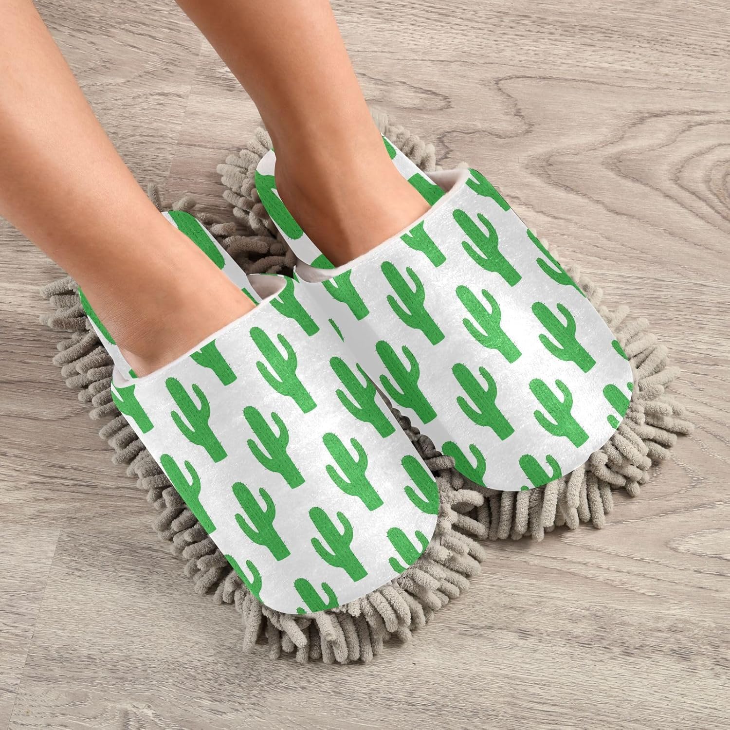 Cactus Mop Slippers for Unisex Floor Cleaning