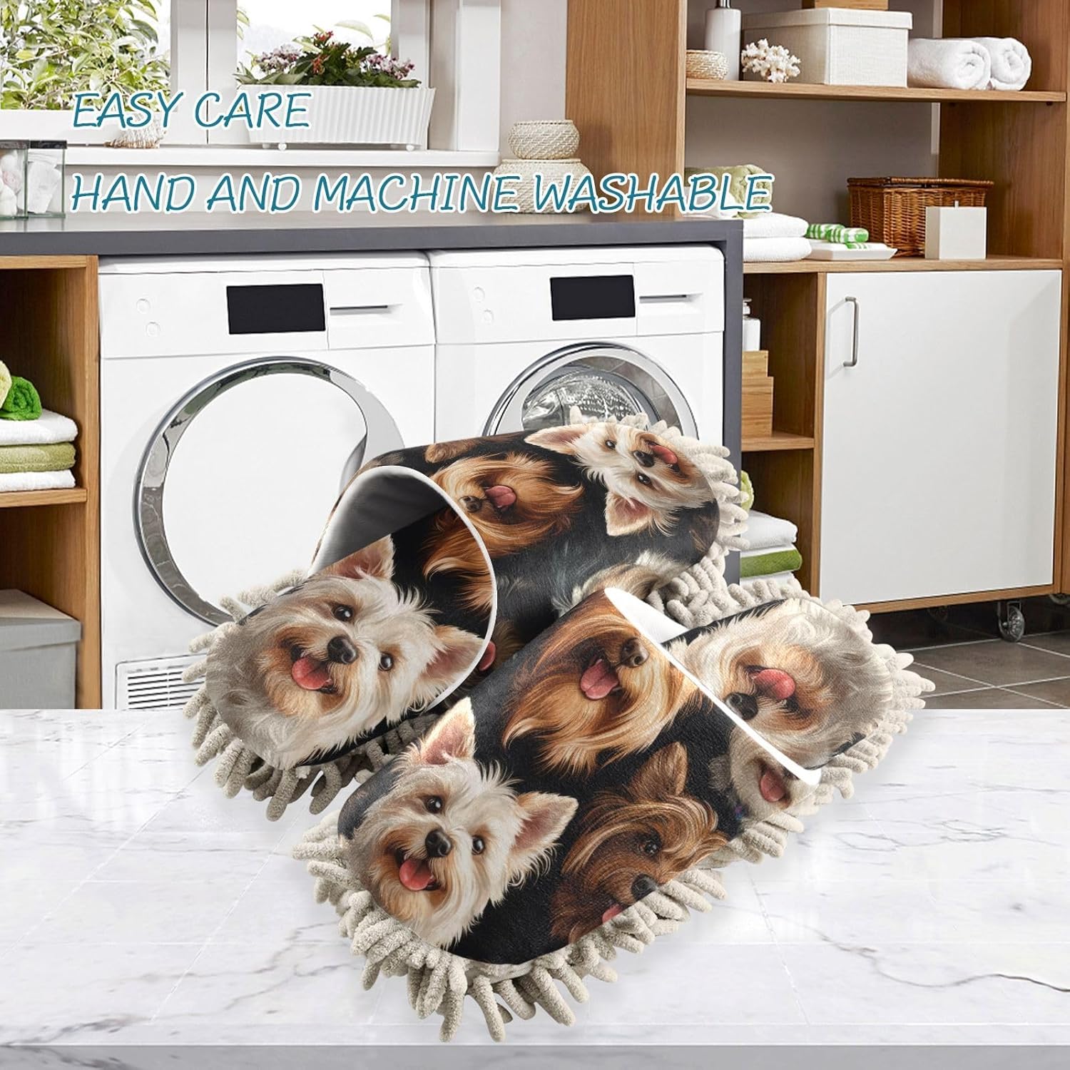 Microfiber Floor Cleaning Slippers for Men Women