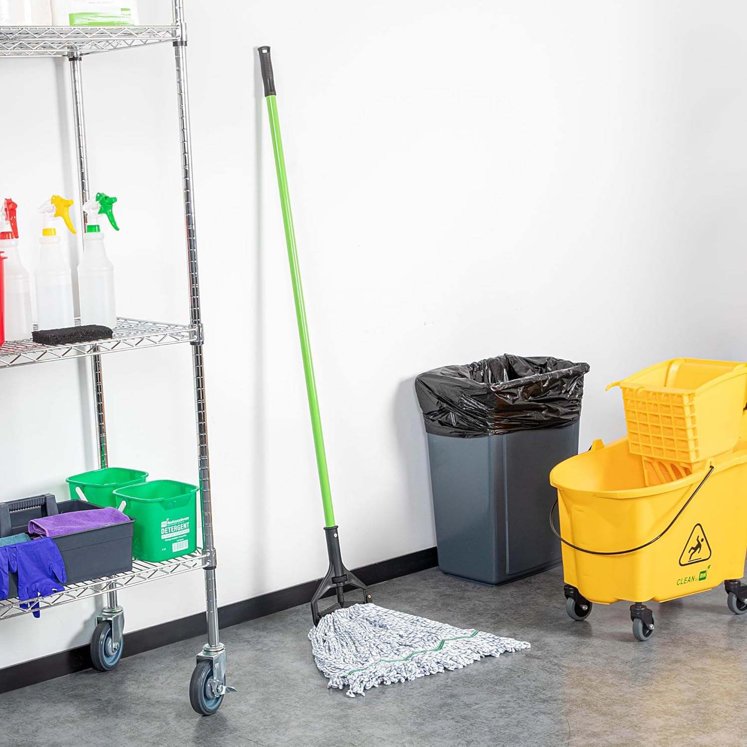 Professional 60 in Wet Mop Handle - Easy to Clean Durable