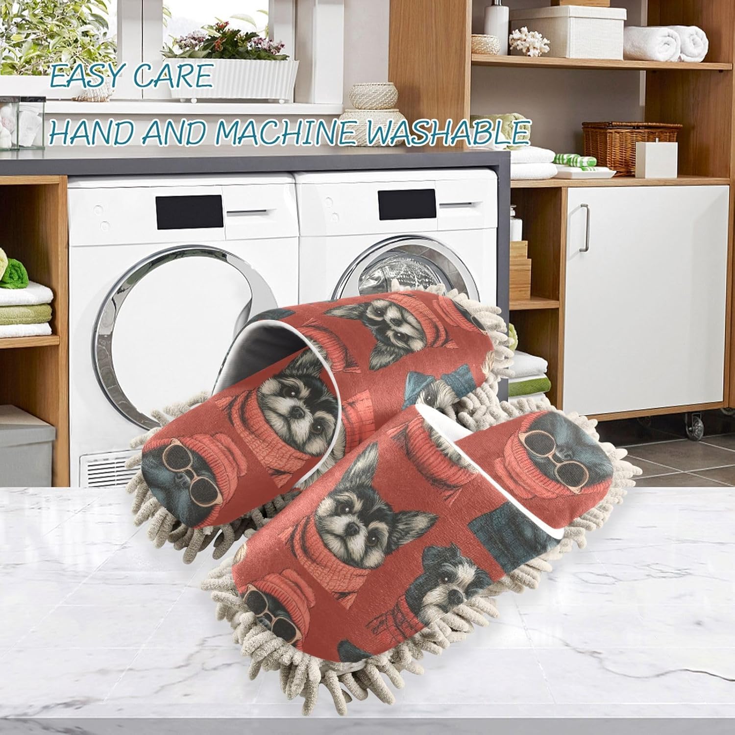 FLildon Microfiber Soft Slipper Mop for MenWomen House Floor Cleaner