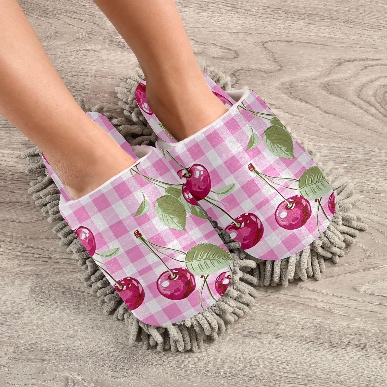 Zhirexin Cartoon Cherry Kitchen Cleaning Slippers