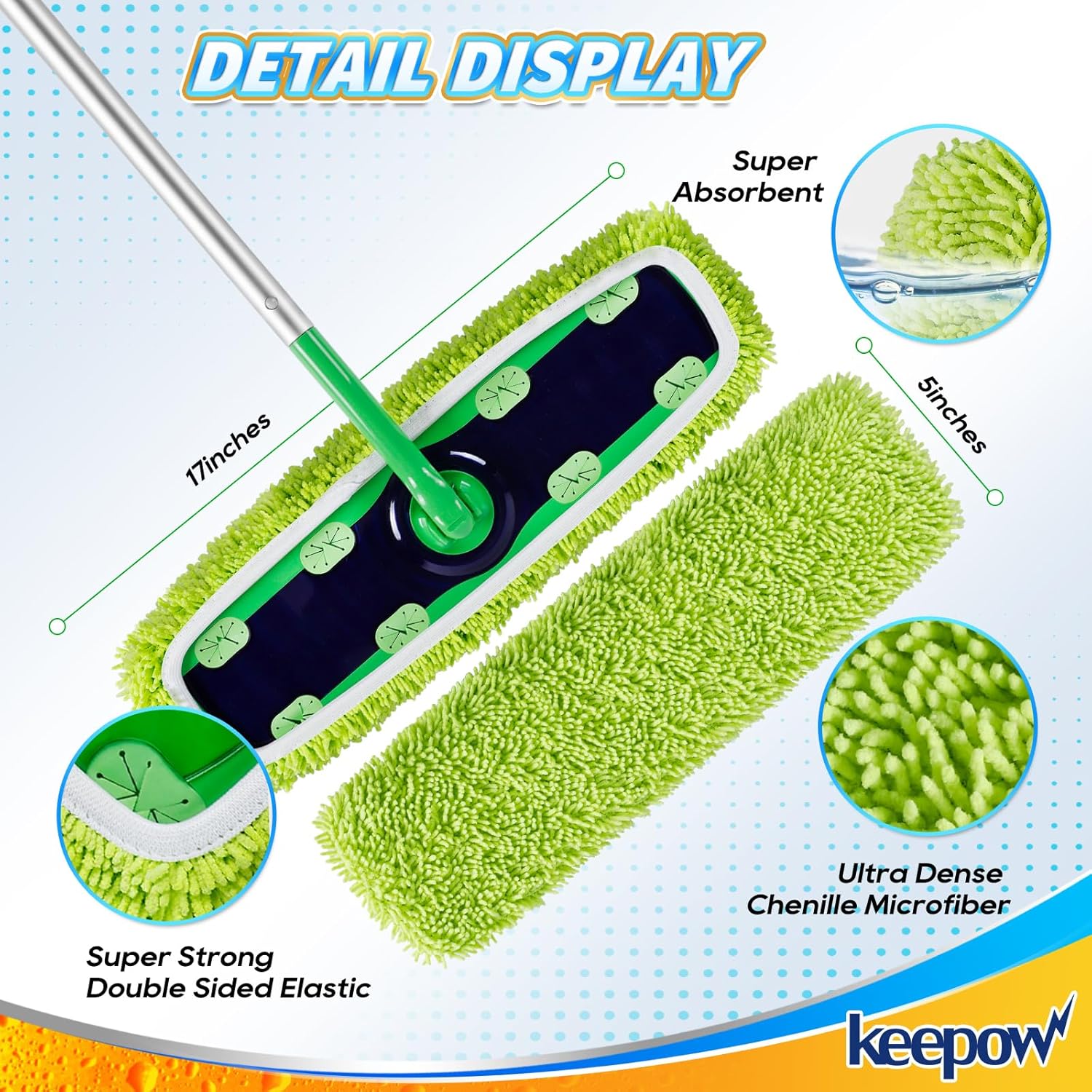 KEEPOW Reusable Swiffer XL Mop Pads