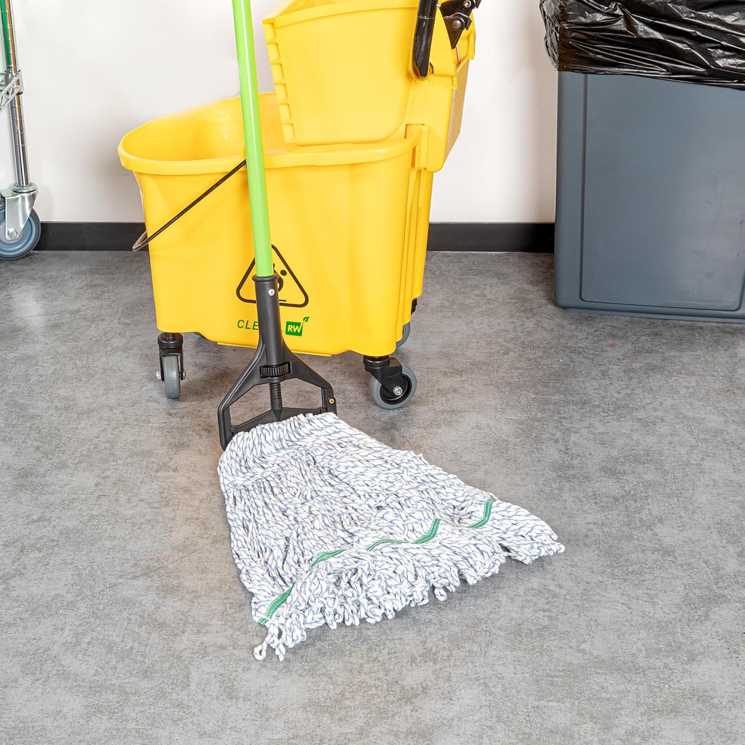Professional 60 in Wet Mop Handle - Easy to Clean Durable