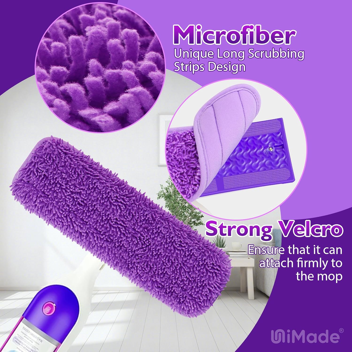 Reusable Mop Pads for Swiffer PowerMop 8-Pack