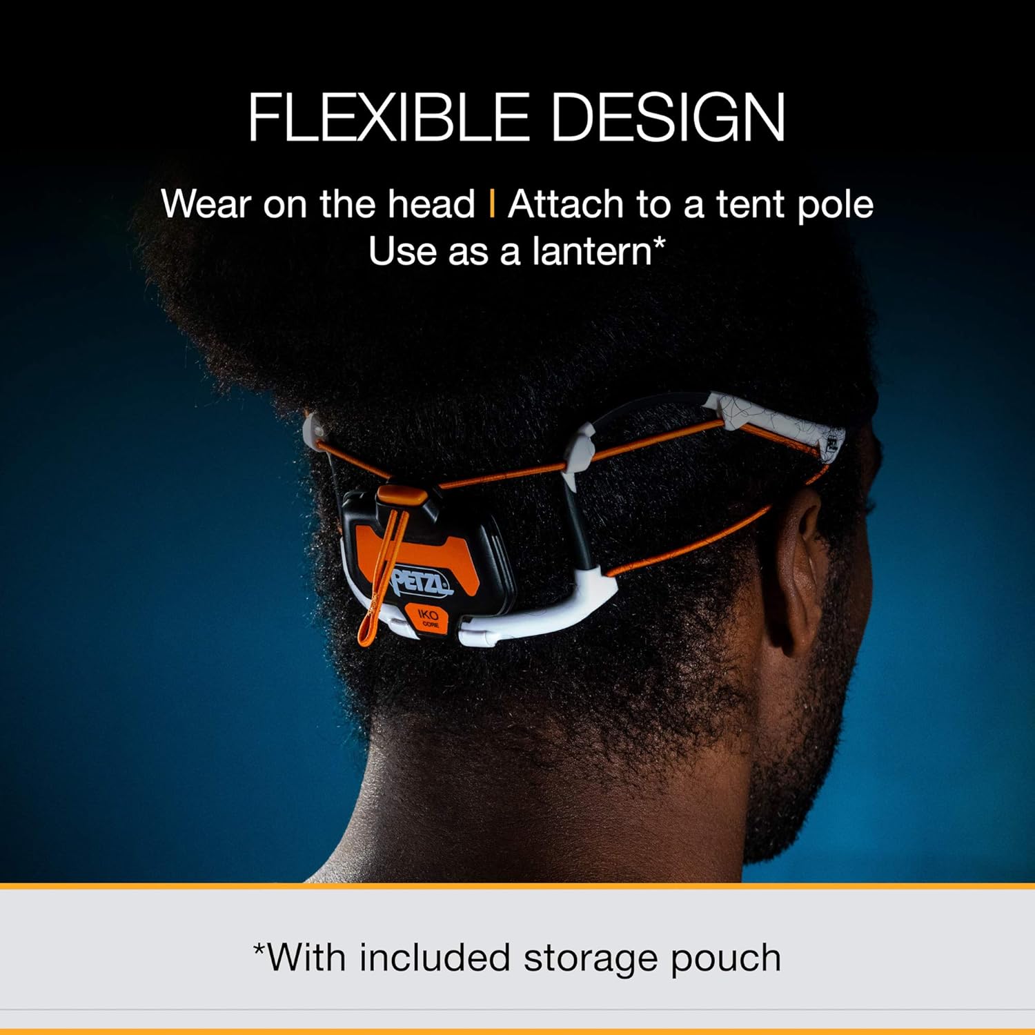 PETZL IKO CORE Rechargeable LED Headlamp - 500 Lumens Lightweight Hole-free