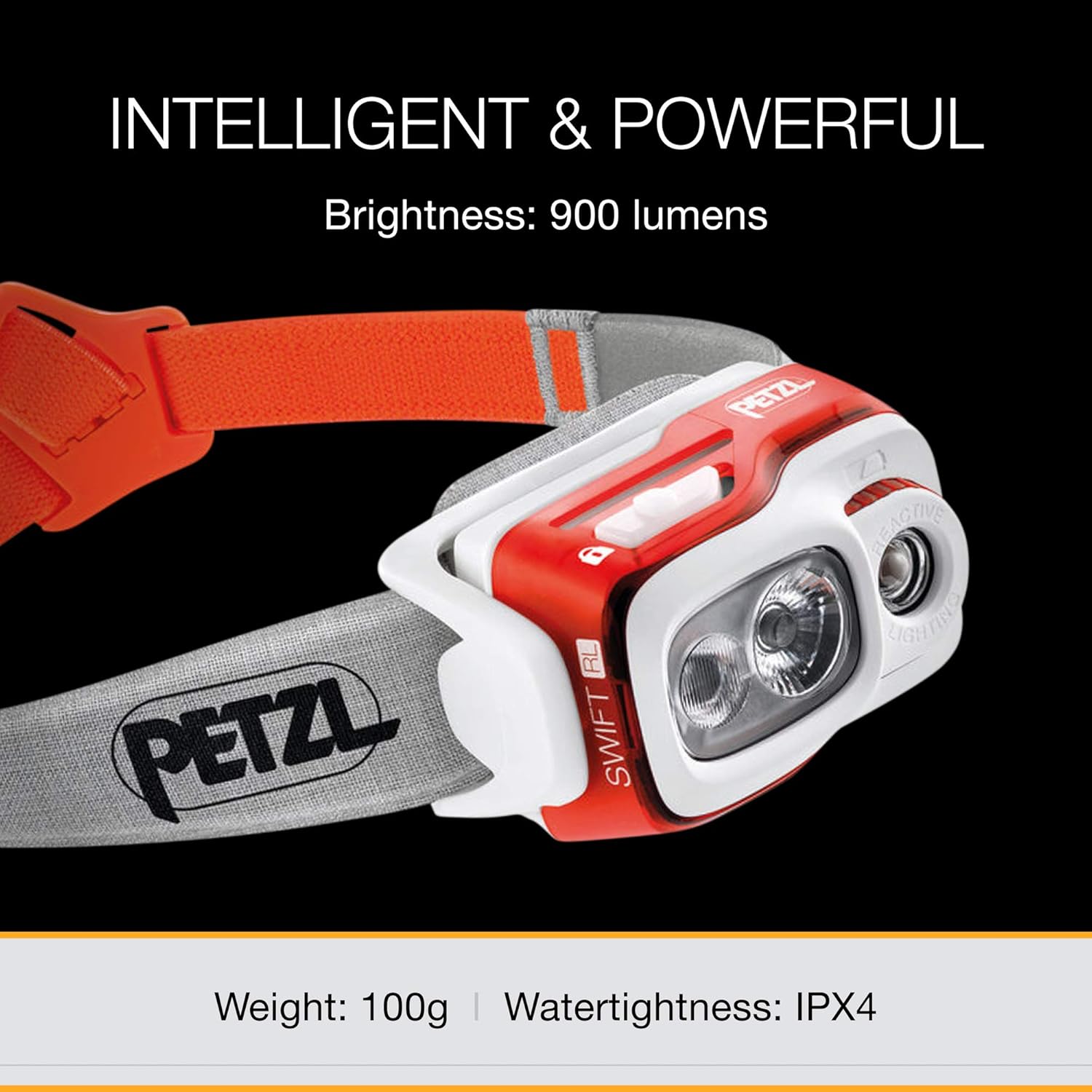 PETZL Swift RL Rechargeable Headlamp 900 Lumens