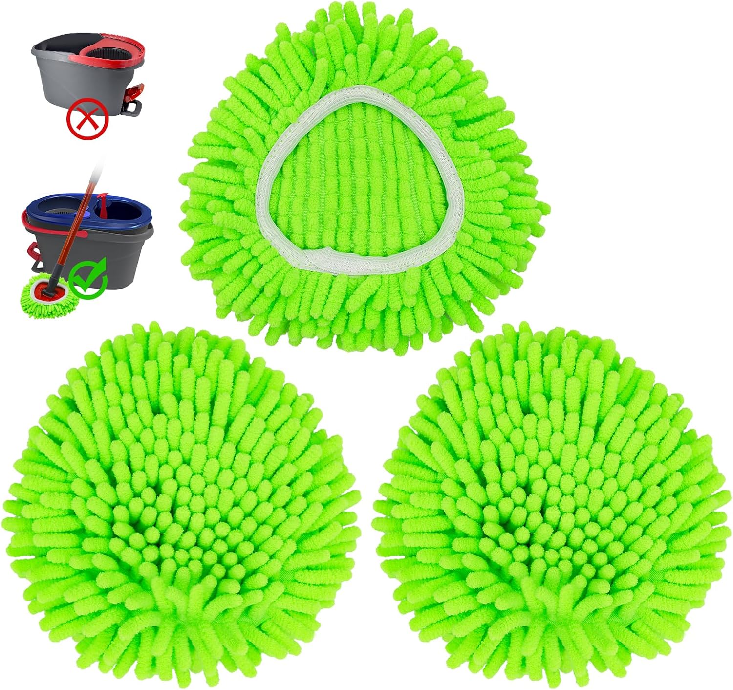 Aiyiried Mop Heads Replacement for Cedar RinseClean 2-Tank Spin Mop