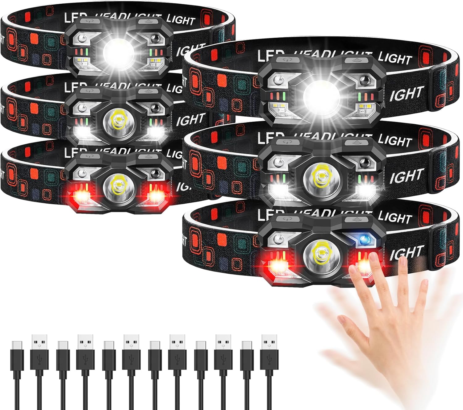 100 Rechargeable Headlamp 3000 Lumen Eco-Friendly