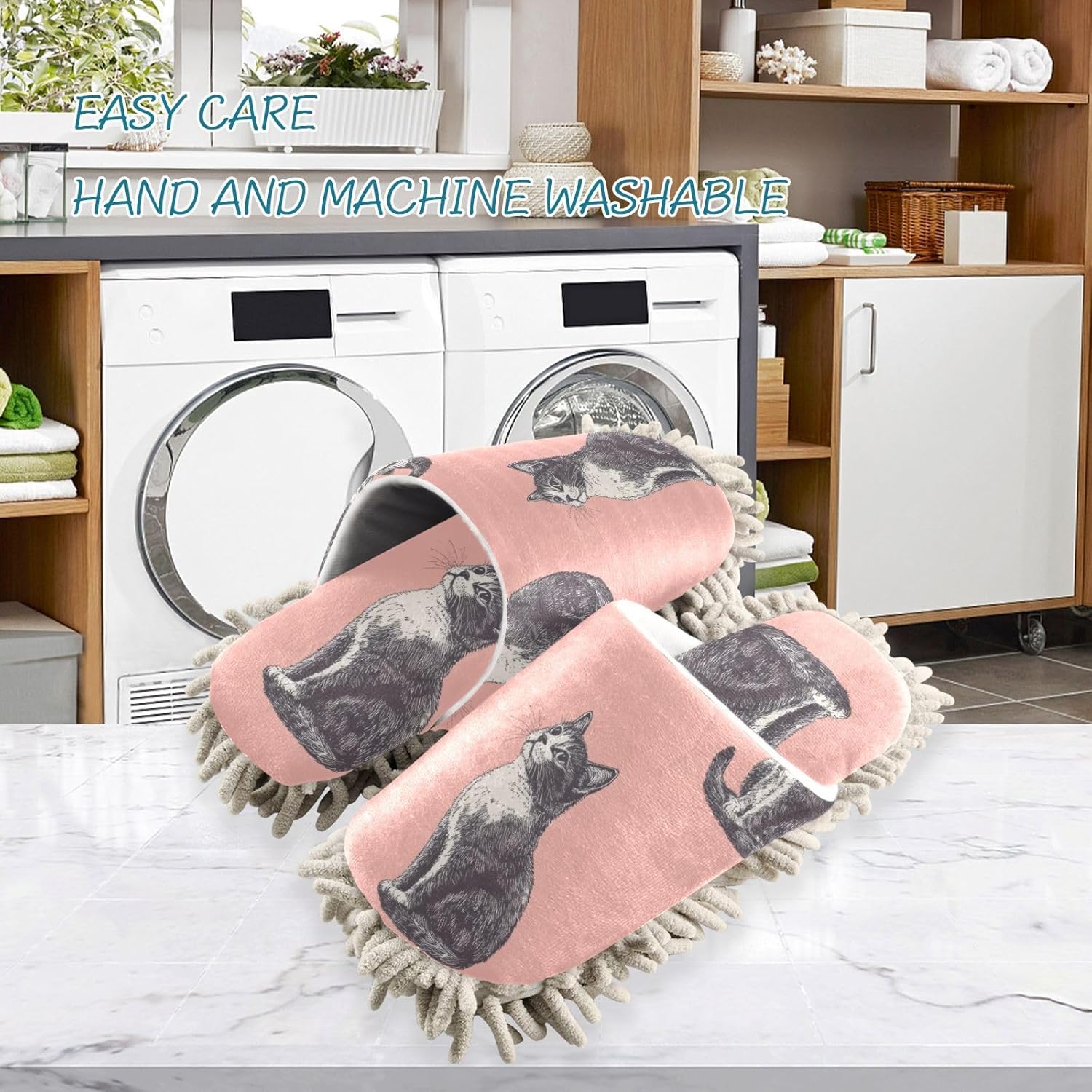 FLildon Microfiber Cleaning Slippers for Men Women 1