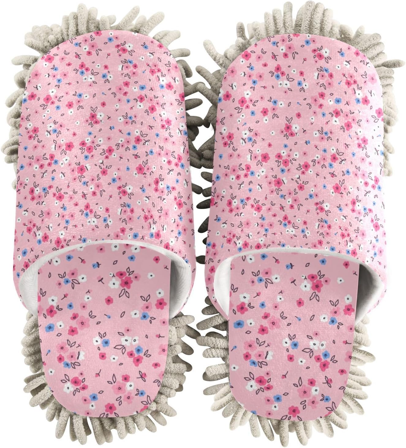 Kigai Microfiber Slippers Pink Bohemian Flowers House Keeping Mates