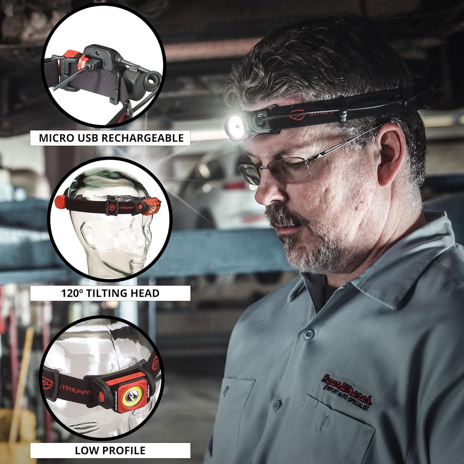 Streamlight Twin-Task 375-Lumens USB Headlamp BlackRed