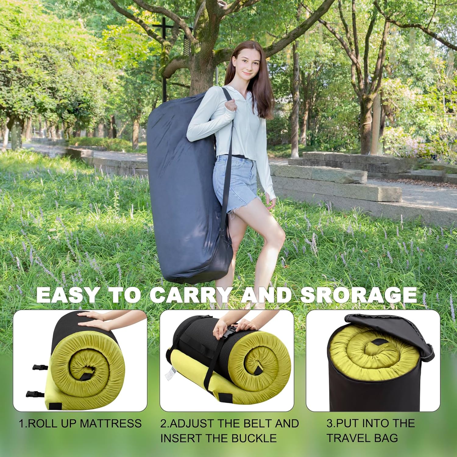 Memory Foam Camping Mattress for Outdoor Adventures