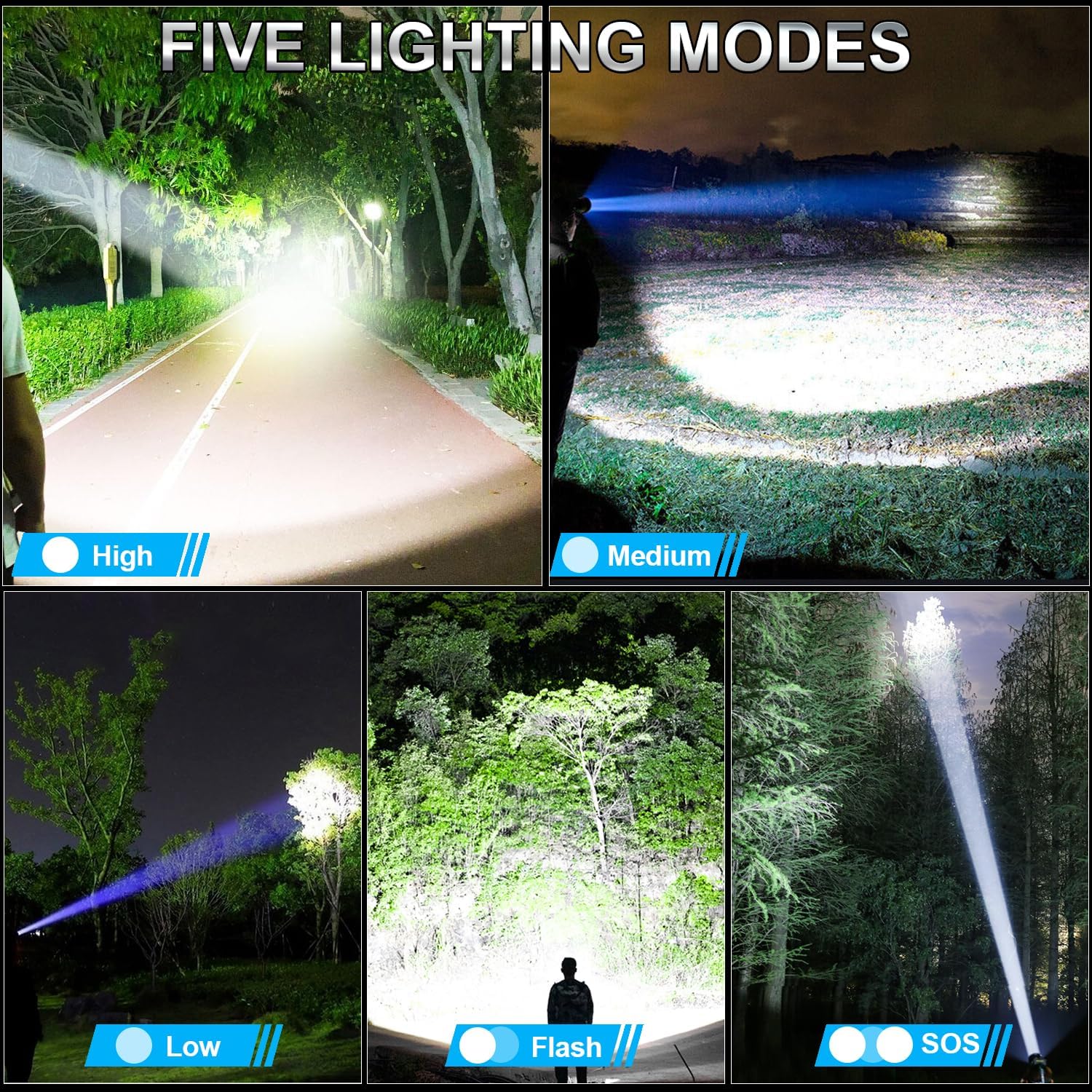100000 Lumen Rechargeable Headlamp