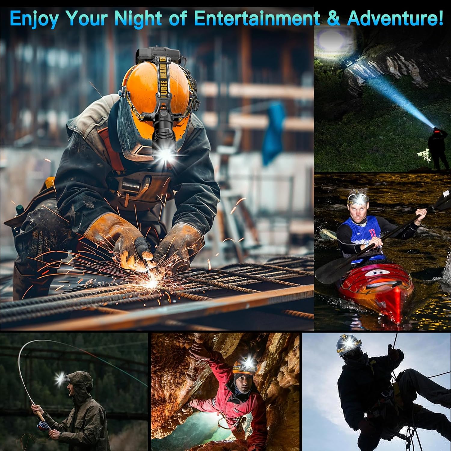 UBEE High-Brightness Rechargeable Headlamp