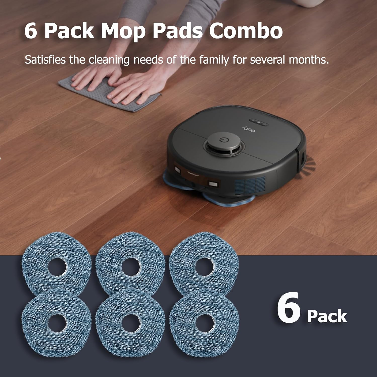 6-Piece Premium Replacement Mop Pads for Eufy X10 Pro Omni