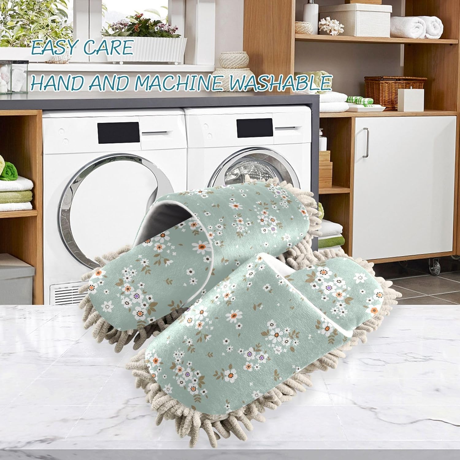 Kigai Bohemian Microfiber Slippers for Floor Cleaning - Soft Durable and Stylish