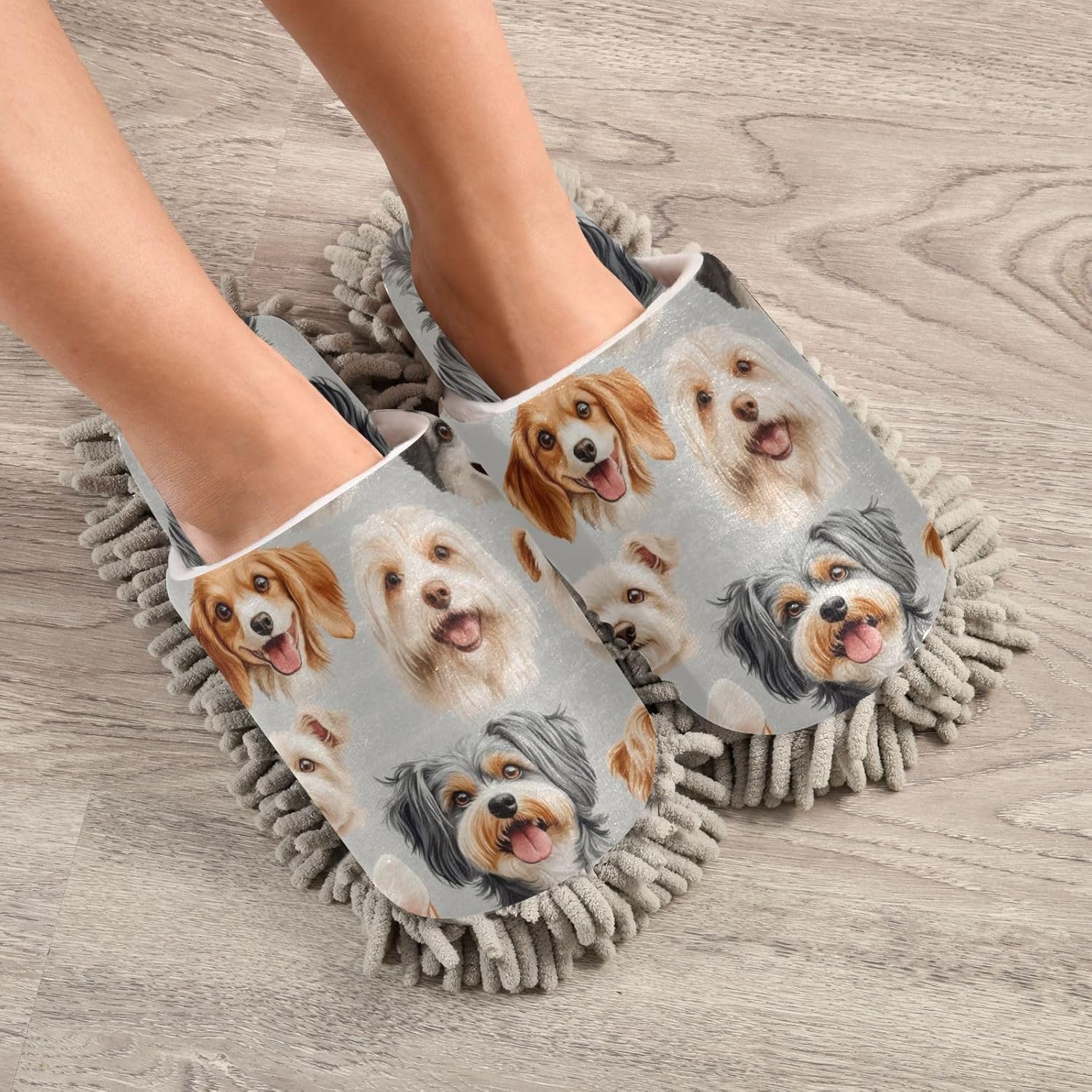 Microfiber Mop Slippers Eco-Friendly Non-Slip for Cleaning Floors