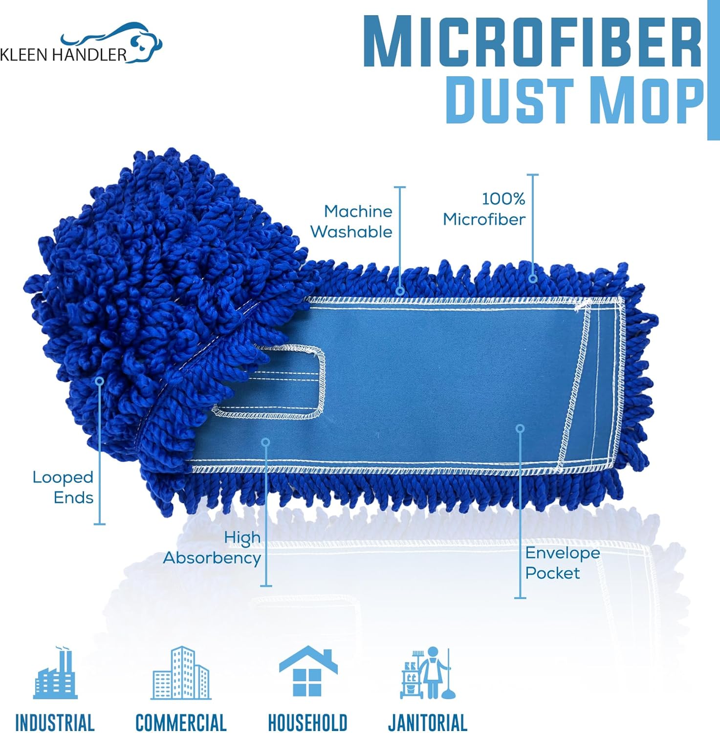 Kleen Handler 24-inch Microfiber Dust Mop Replacement
