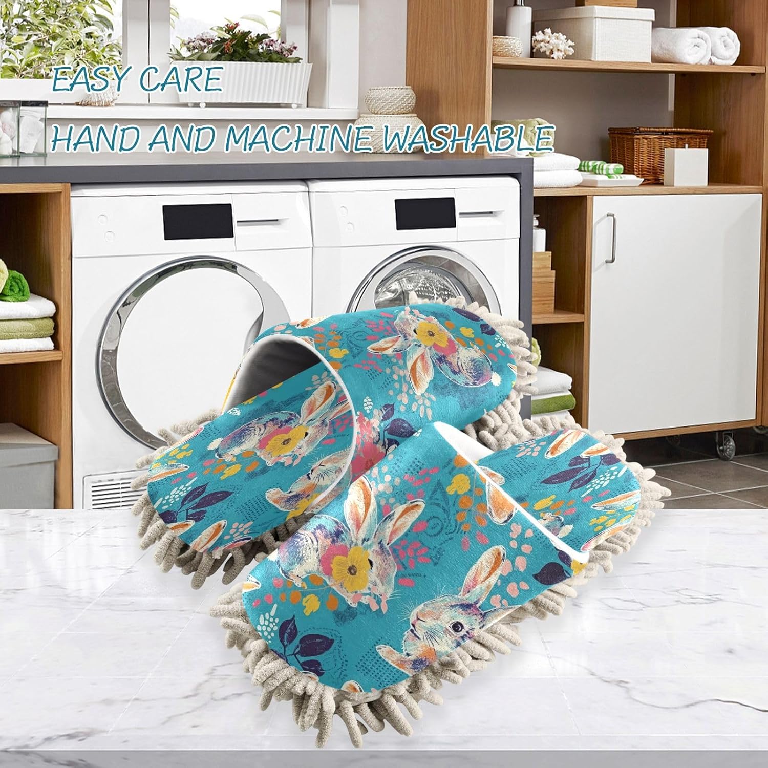 Welcome to the Perfect House Sophisticated Mop Slipper Set