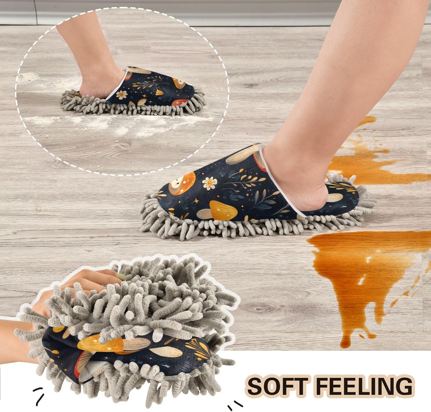 Cool Mop Slipper Soft Absorbent Washable Non-Slip for Home Office