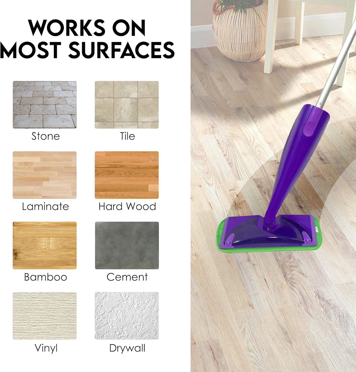 Reusable Swiffer Mop Pads Microfiber 2-Pack