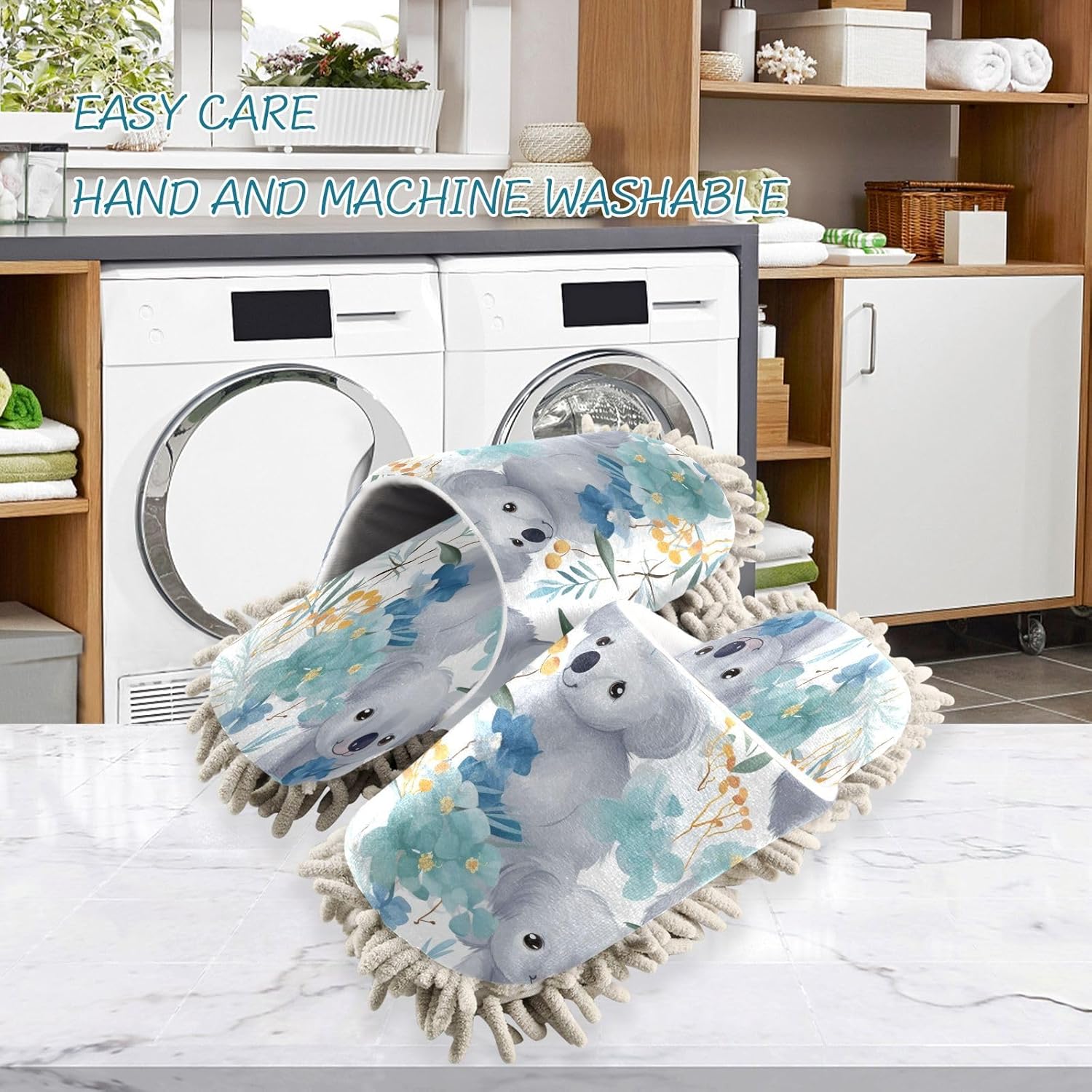 Microfiber Slippers House Cleaning - Ultra Comfy Soft Washable for MenWomen