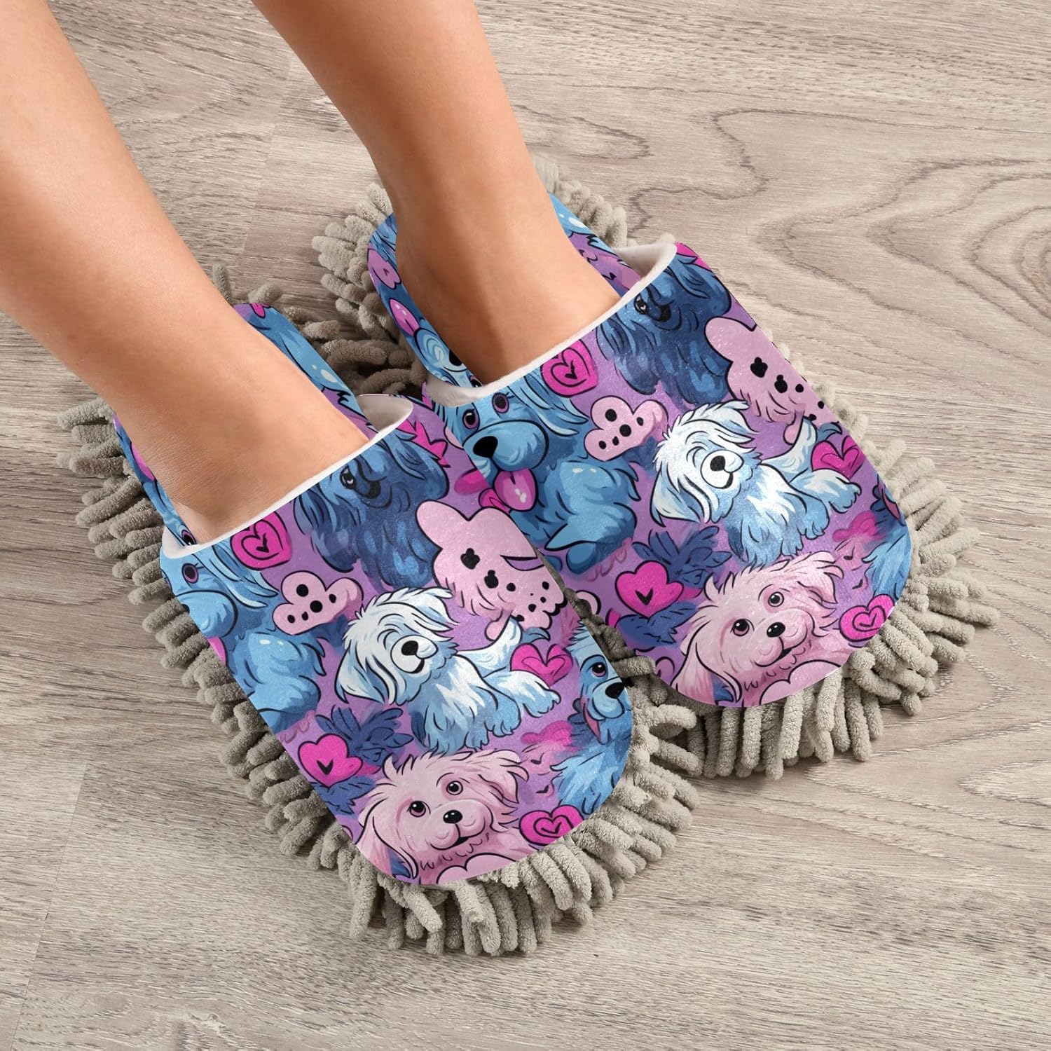 Zhirexin Microfiber Mop Slippers for MenWomen