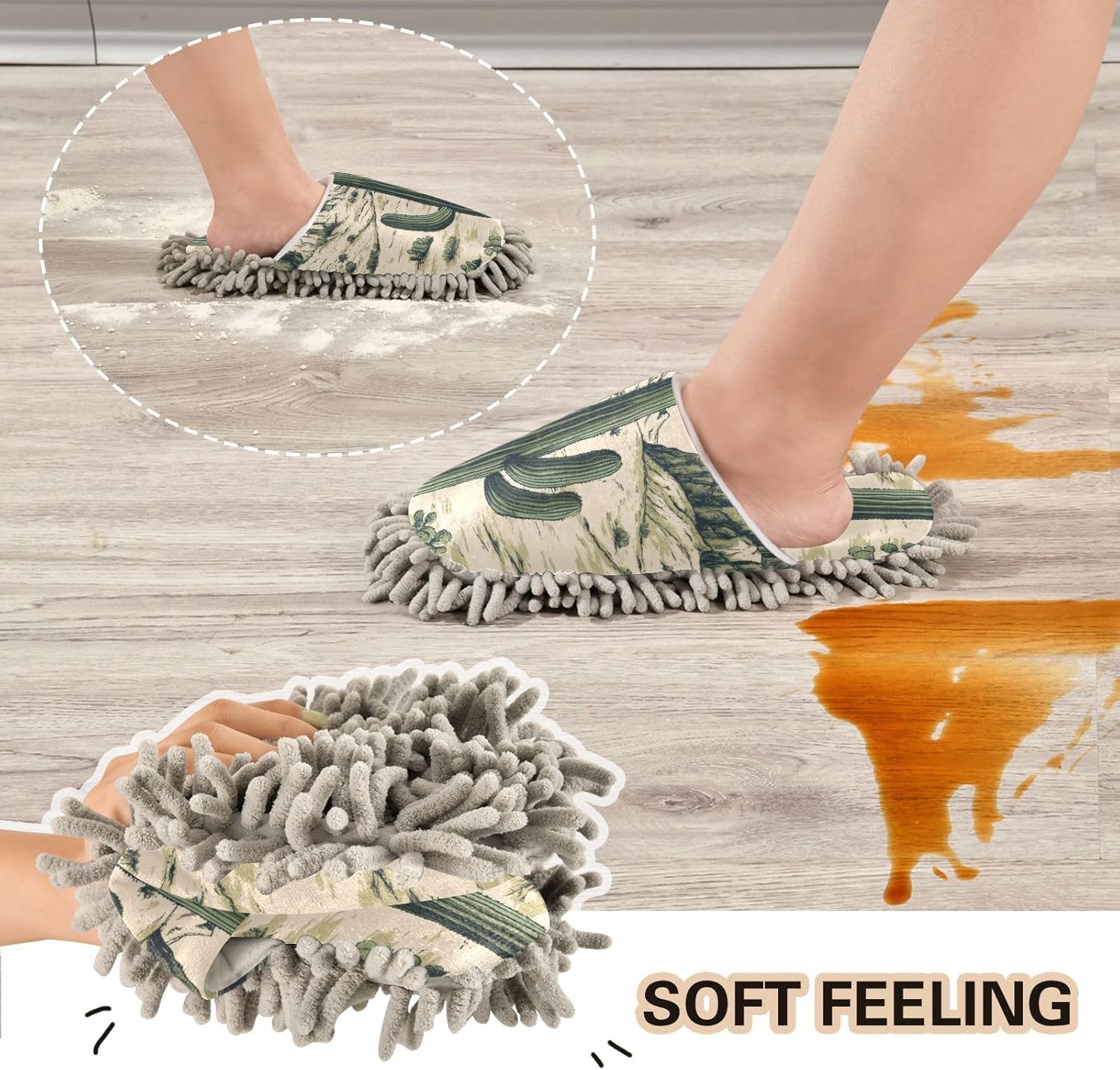 Ergonomic Washable Mop Slipper for MenWomen