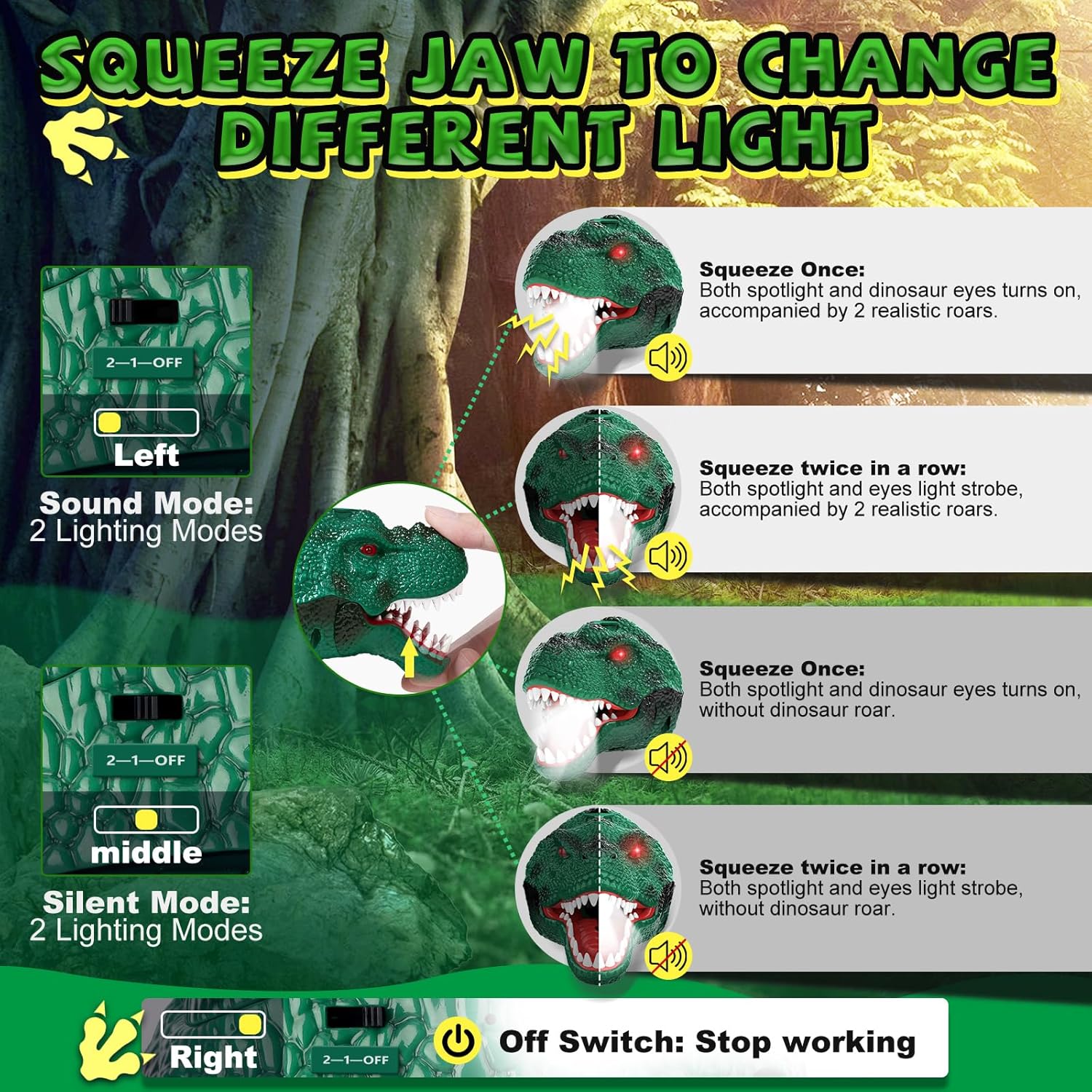 Spray Dinosaur Headlamp 2-Pack