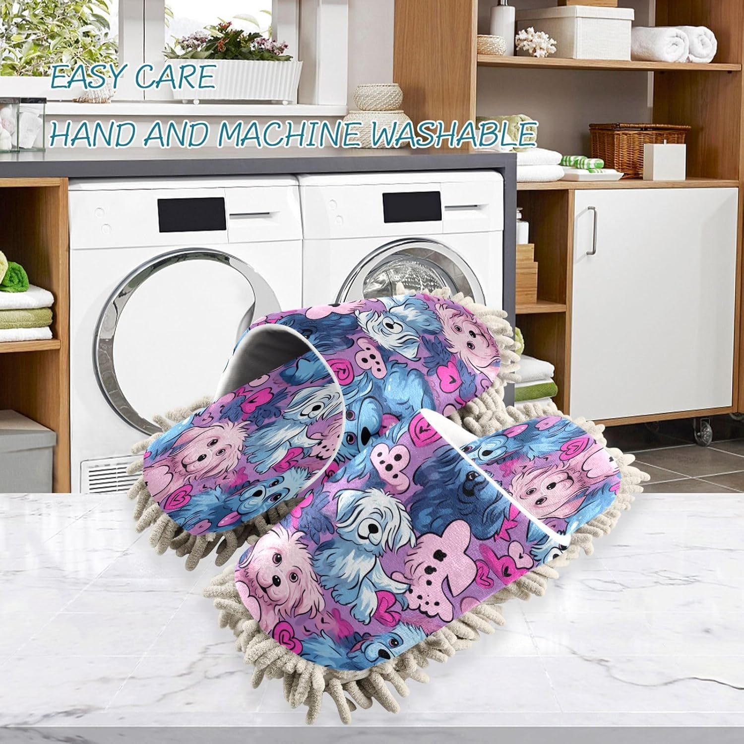 Zhirexin Microfiber Mop Slippers for MenWomen