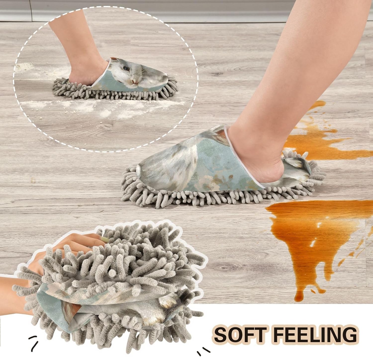FLildon Microfiber Cleaning Slippers